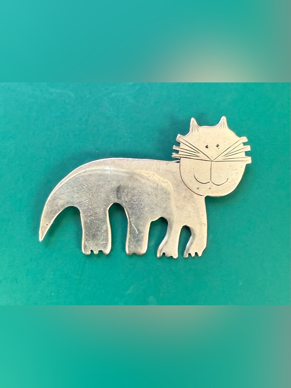 Vintage  JH Breakell Sterling Silver 925 Kitty Cat  Brooch/Pin